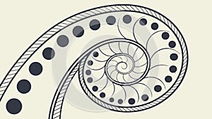 Abstract Spiral Swirl Design Element, vector design Generative AI