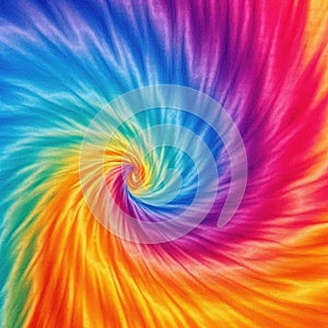 Abstract spiral swirl rainbow background. Generative AI