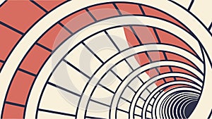 Abstract Spiral Tunnel Optical Illusion Vector, Dynamic Depth, vector design Generative AI