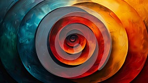 Abstract spiral in vibrant colors