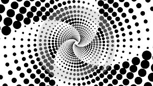 Abstract spiral vortex background of circles in an optical illusion art style