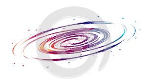 Abstract Spiral Vortex with Colorful Gradient, vector design Generative AI