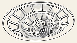 Abstract Spiral Vortex Pattern: Hypnotic Geometric Design, vector design Generative AI