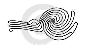 Abstract Spiral Vortex Pattern Vector, Hypnotic Swirl Design, vector design Generative AI