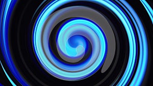 Abstract spiraling blue circle