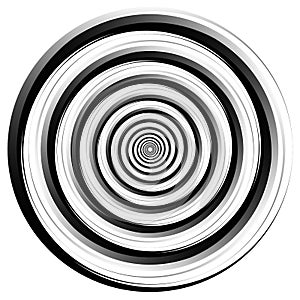 Abstract spirally element. Spinning, vortex graphic. Concentric