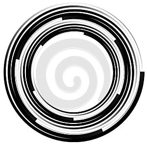 Abstract spirally element. Spinning, vortex graphic. Concentric