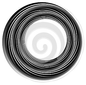 Abstract spirally element. Spinning, vortex graphic. Concentric