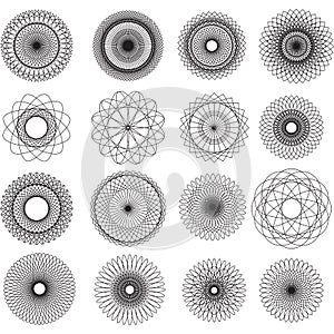 Abstract spirograph elemens