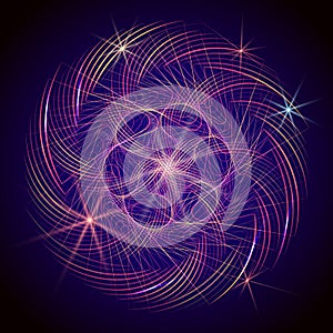 Abstract spirograph element