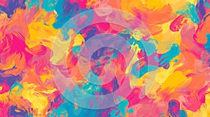 An abstract splash of bold colors blending together, creating a lively and energetic pattern