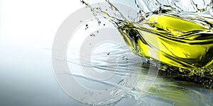 Abstract splashing green liquid