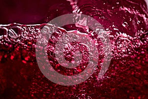 Abstract splashing of red wine