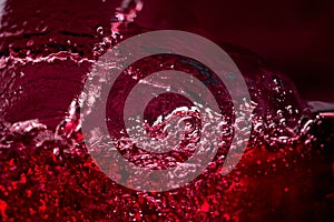 Abstract splashing of red wine