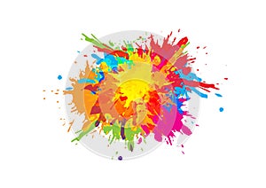 Abstract splatter color background. illustration vector design