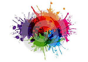 Abstract splatter color design background. illustration vector d