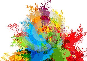 Abstract splatter colorful background design. illustration vector design