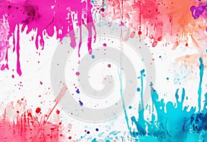 Abstract Splatter Paint A Random Chaos of Vibrant Colors Creating Dynamic Abstract Patterns