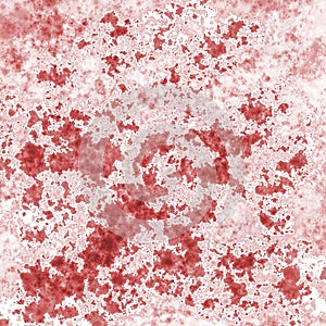 Abstract splattered texture in red and white