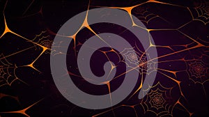 Abstract Spooky Halloween Orange Purple Spider Web Background Illustration