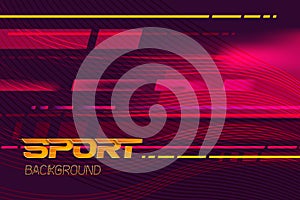 Abstract sport background. Modern poster in red color.