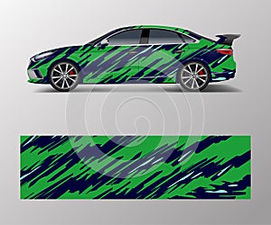 Abstract Sport racing car wrap decal and sticker design. vector eps10 format