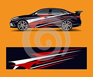 Abstract Sport racing car wrap decal and sticker design. vector eps10 format