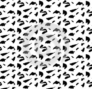 Abstract spoted pattern black and white vector