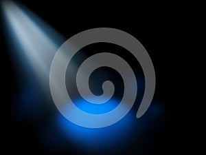 Abstract spotlight blue background