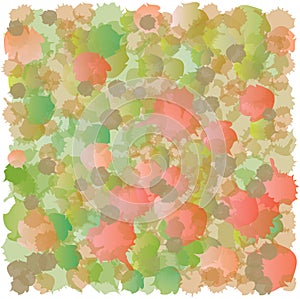 Abstract Spots Pattern - Red and Green - Accumulation