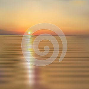 Abstract spring background with sea sunset