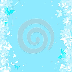 Abstract spring summer background in light pastel color with copy space, floral theme