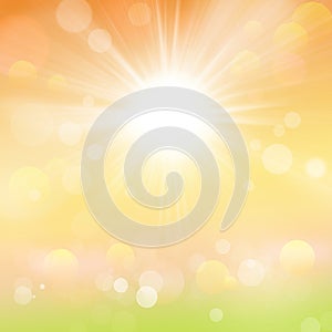 Abstract Spring and Summer Sun Nature Background