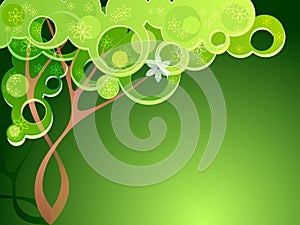 Abstract spring tree