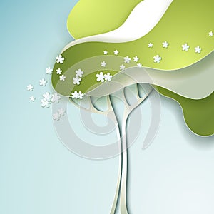 Abstract spring tree