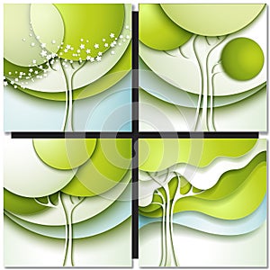 Abstract spring tree