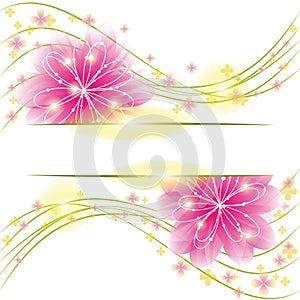 Abstract springtime flower greeting card