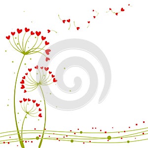 Abstract springtime love flower