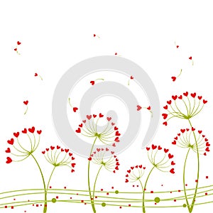 Abstract springtime love flower