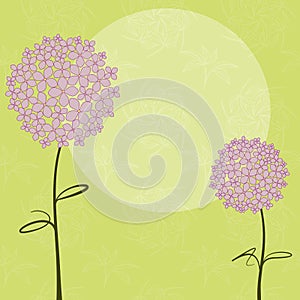 Abstract springtime purple Hydrangea flower