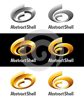 Abstract Spriral Shell Vector Logos and Icons