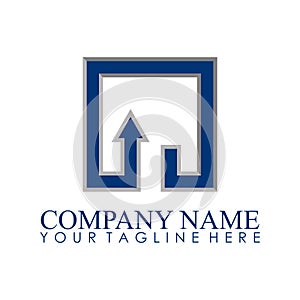 Abstract Square arrow logo