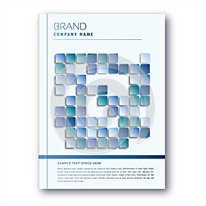 Abstract square brochure template