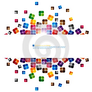Abstract square colorful background