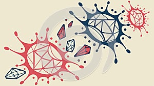 Abstract Square Geometric Pattern, vector design Generative AI