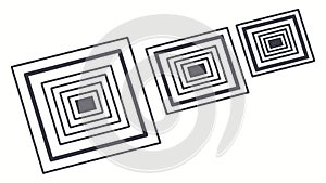 Abstract Square Gradient Pattern Optical Illusion Design, vector design Generative AI