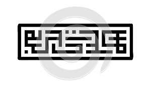 Abstract Square Maze Geometric Pattern, vector design Generative AI