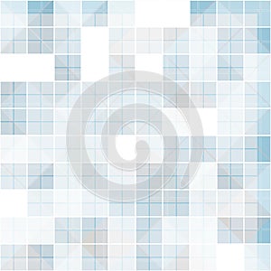 Abstract square at overlapped, blue tone background