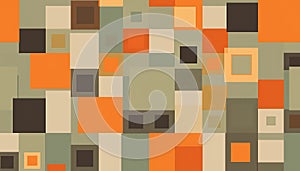 Abstract square pattern, geometric, colorful, background, design, Stock Photo, Generative AI