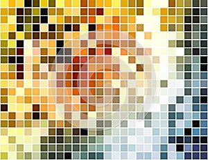 Abstract square pixel mosaic background